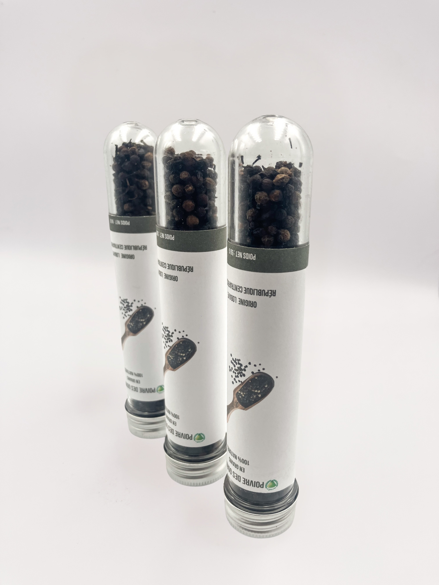 Poivre des Gorilles de la Lobaye – 50 g (en éprouvette)