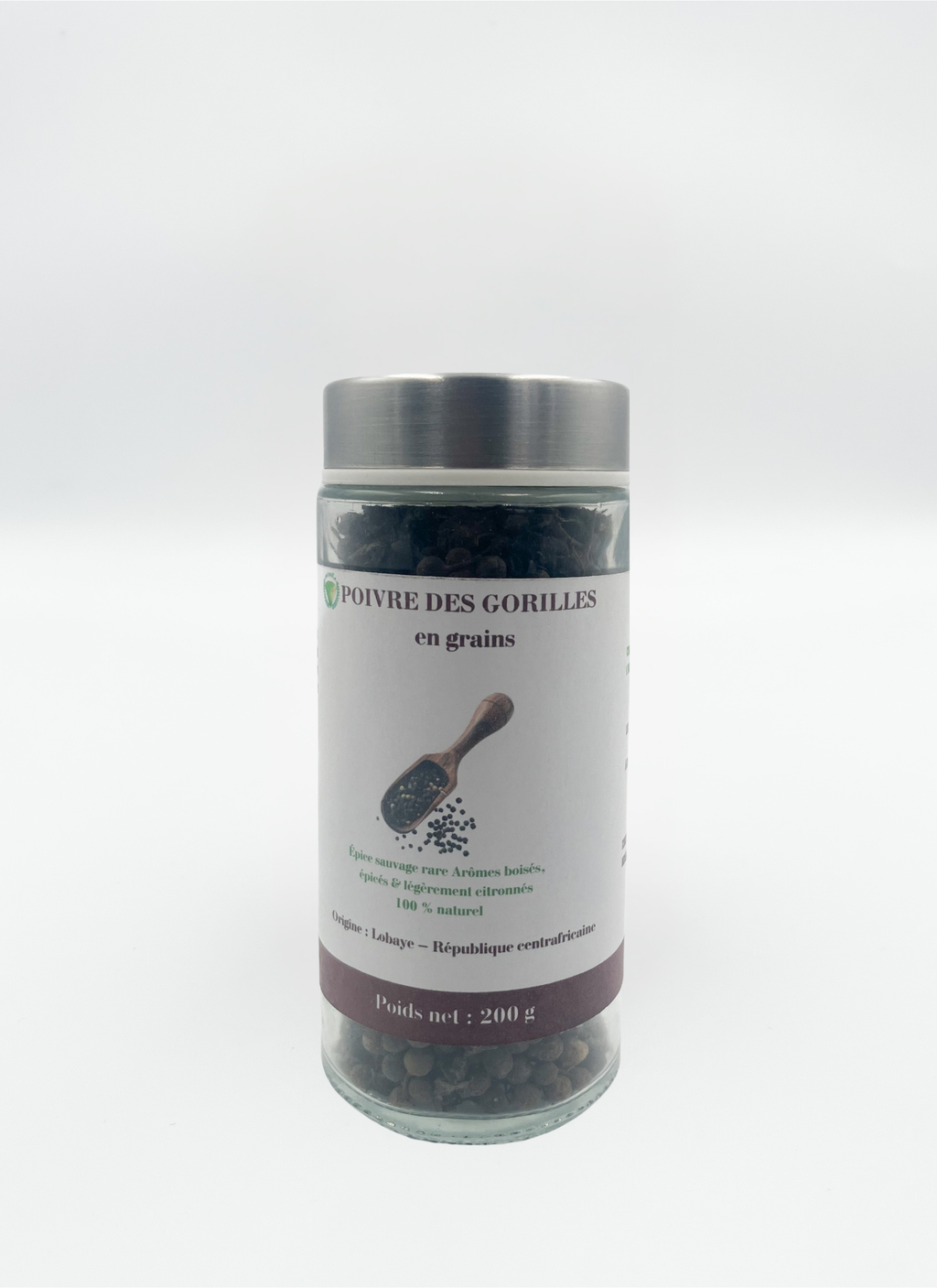 Poivre des Gorilles en grains de la Lobaye – 200 g | Épice sauvage rare