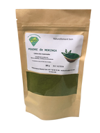 Poudre de Moringa 100 g – Cultures écoresponsables de l’Ombella-M’Poko et de la Lobaye